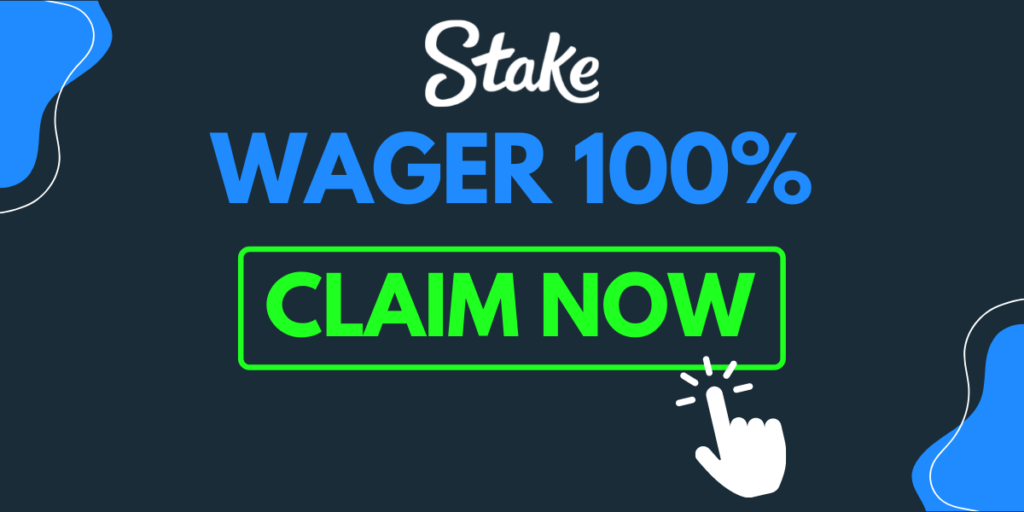 stake wager bonus 100 in 2023 online casino